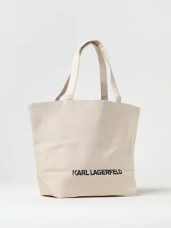 Borsa Karl Lagerfeld reversibile in canvas di cotone riciclato con stampa
