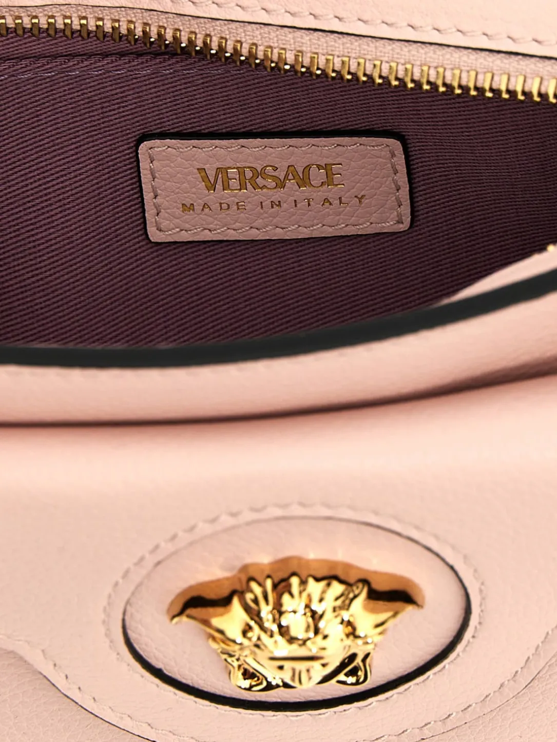 Borsa La Medusa Versace in pelle a grana