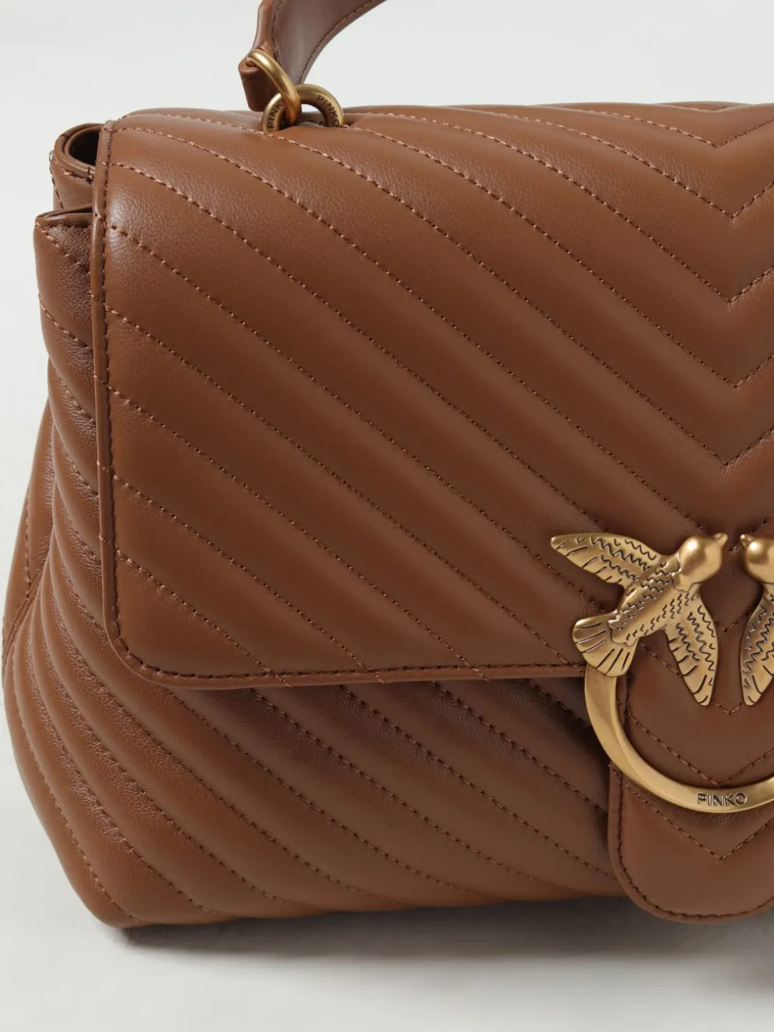 Borsa Lady Love Puff Pinko in nappa trapuntata chevron