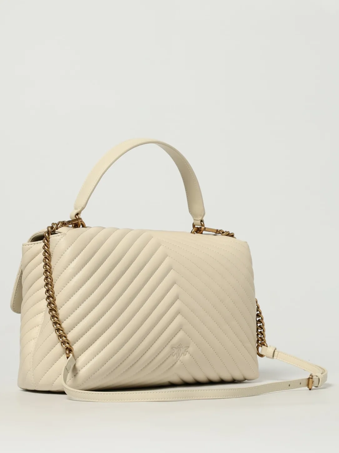 Borsa Lady Love Puff Pinko in nappa trapuntata chevron