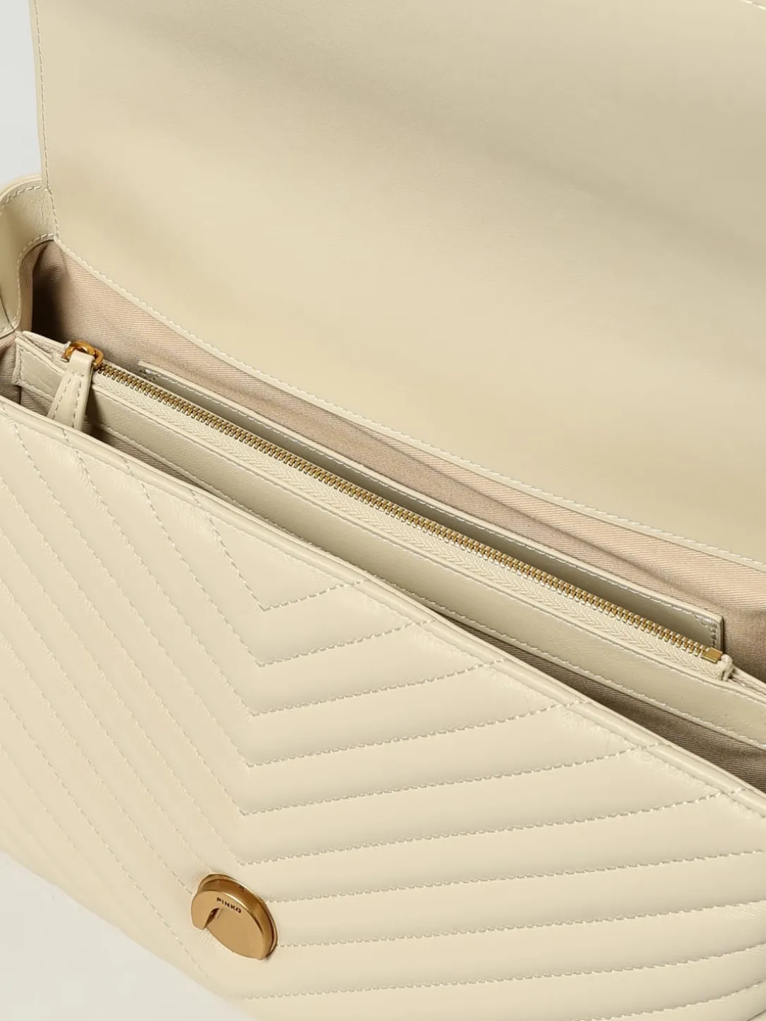 Borsa Lady Love Puff Pinko in nappa trapuntata chevron