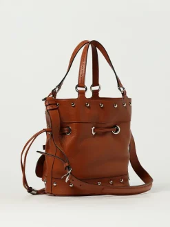 Borsa Lancel in pelle a grana con borchie