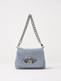 Borsa Lapuffy S Liu Jo in denim con strass all over