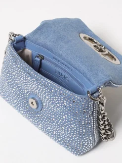 Borsa Lapuffy S Liu Jo in denim con strass all over