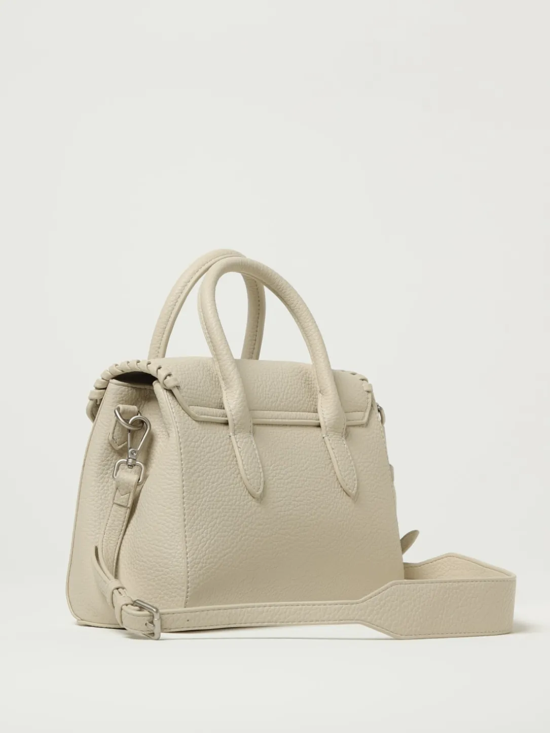 Borsa Laya Small Secret Pon-Pon in pelle sintetica a grana