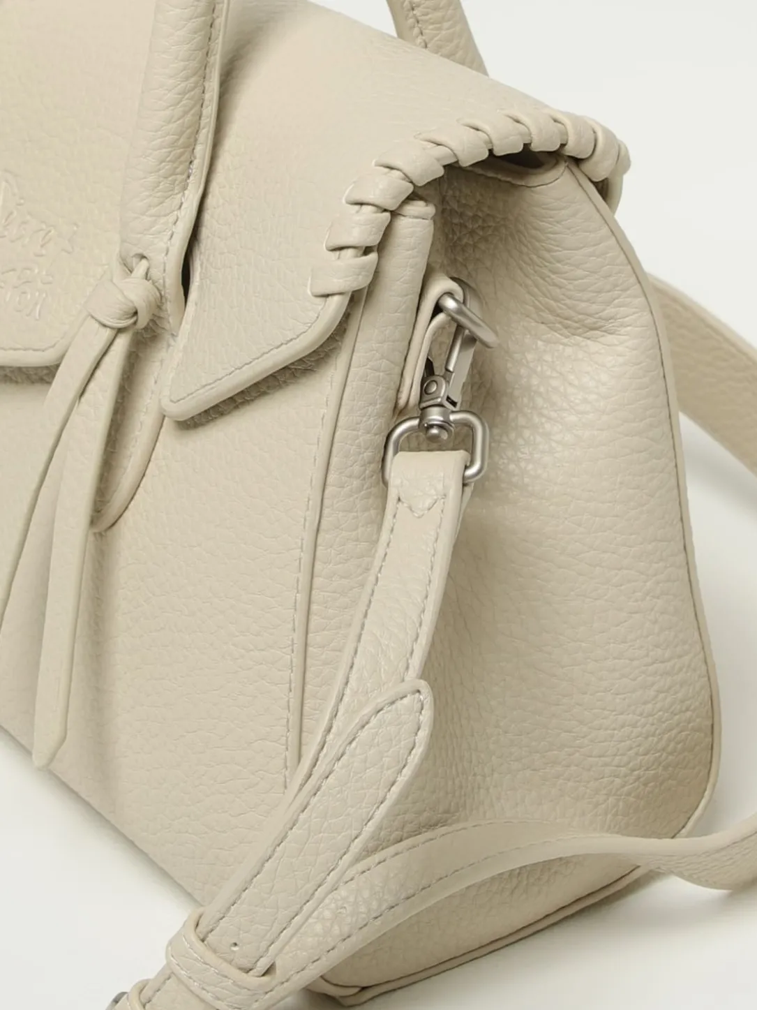 Borsa Laya Small Secret Pon-Pon in pelle sintetica a grana