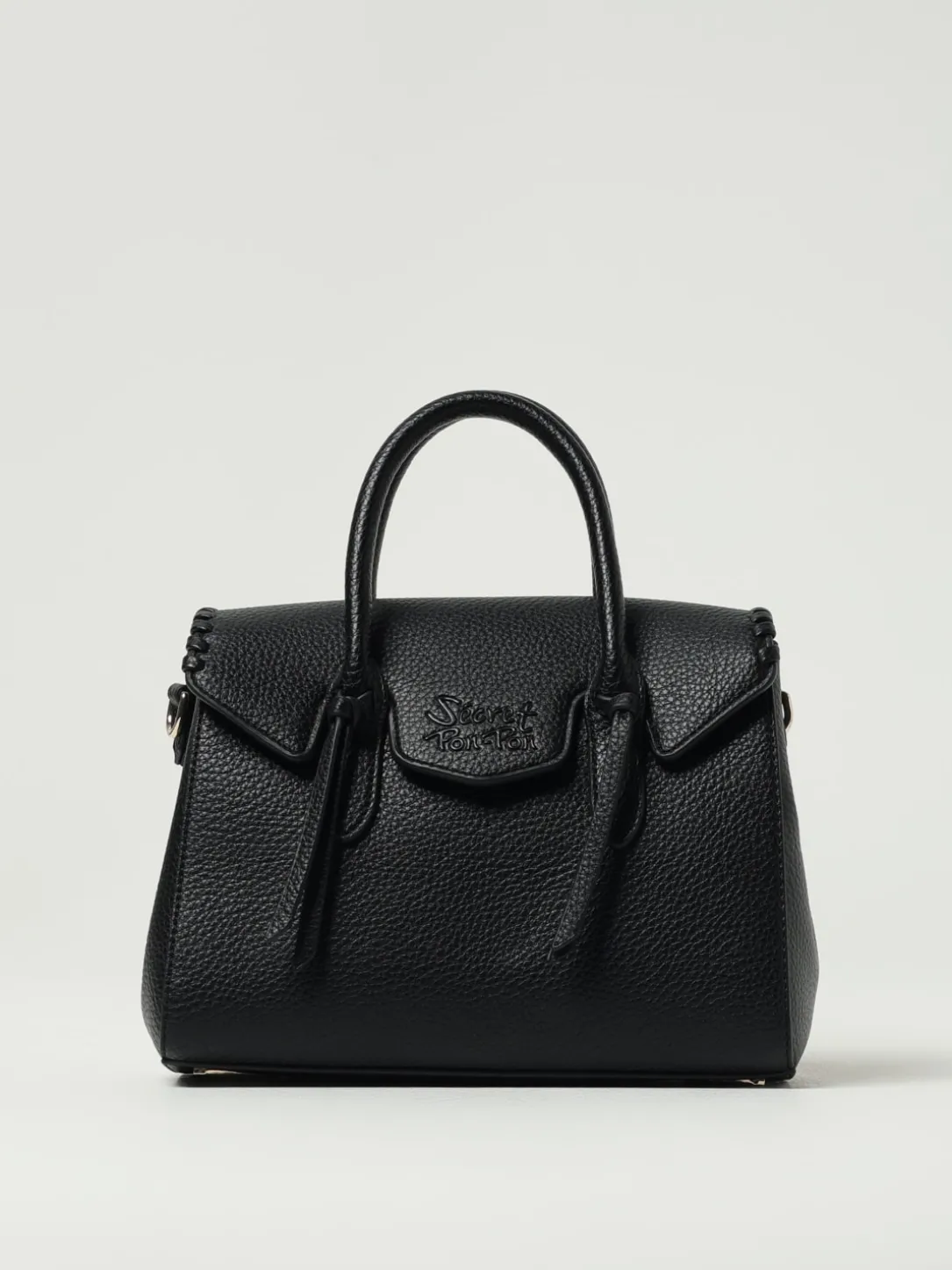 Borsa Laya Small Secret Pon-Pon in pelle sintetica a grana