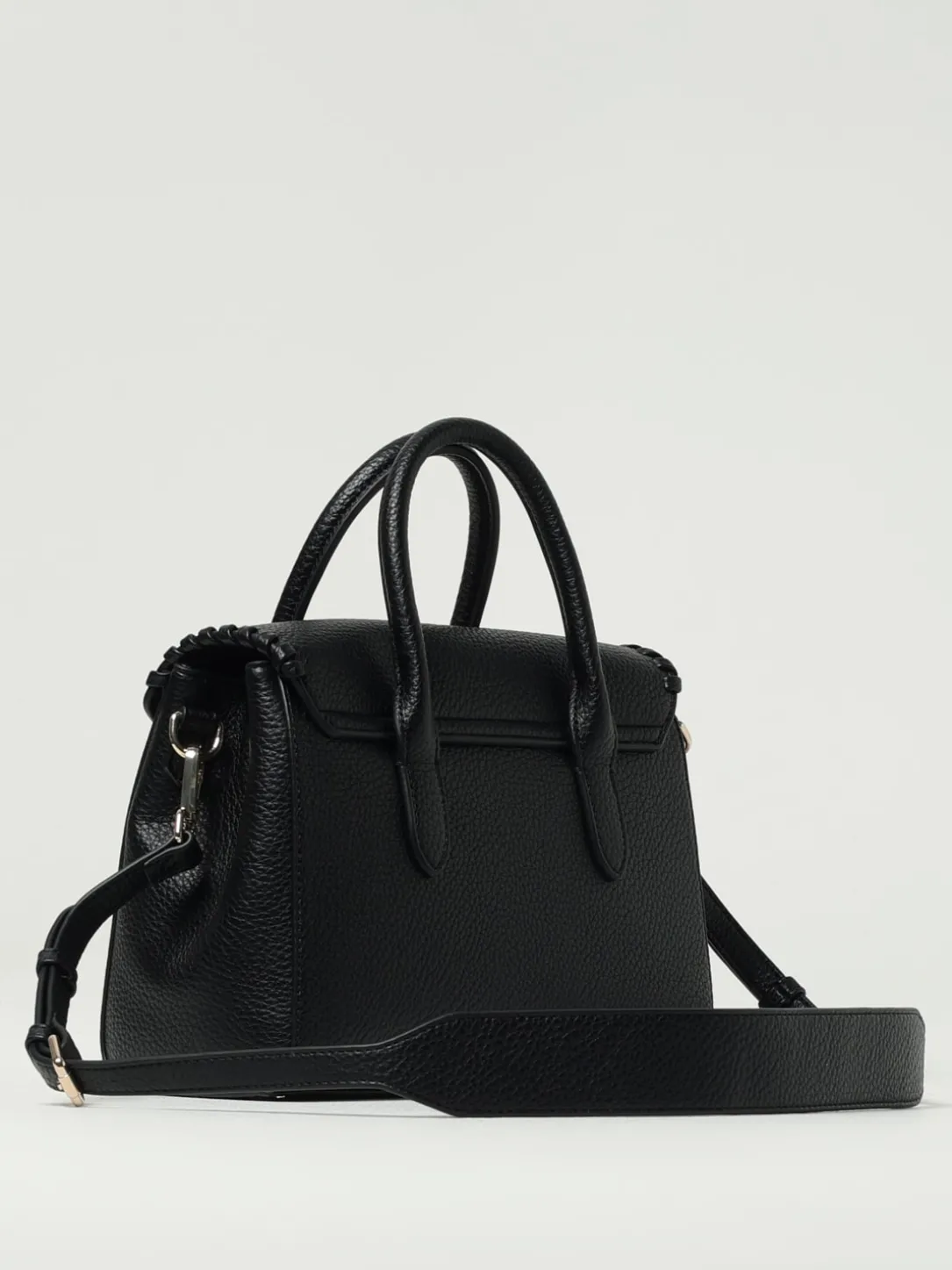 Borsa Laya Small Secret Pon-Pon in pelle sintetica a grana