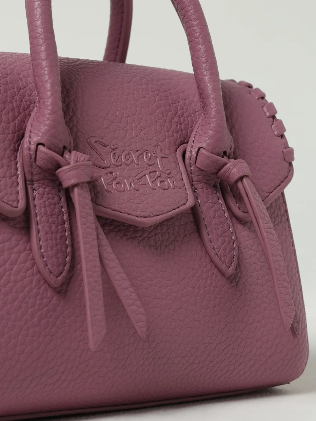 Borsa Laya XSmall Secret Pon-Pon in pelle sintetica a grana