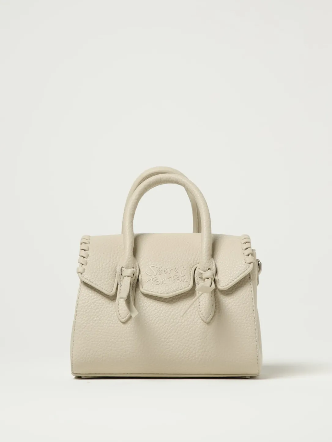 Borsa Laya XSmall Secret Pon-Pon in pelle sintetica a grana