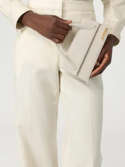 Borsa Le Bambino Long Jacquemus in canvas di cotone e lino