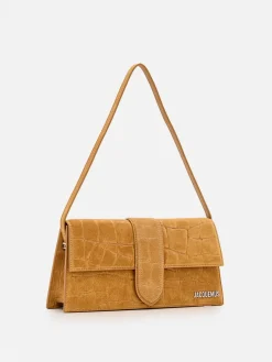 Borsa Le Bambino Long Jacquemus in camoscio stampa cocco