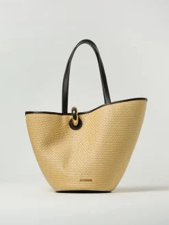 Borsa Le Petite Bambola Jacquemus in pelle e paglia