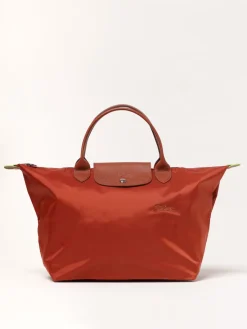 Borsa Le Pliage M Longchamp in nylon e pelle a grana