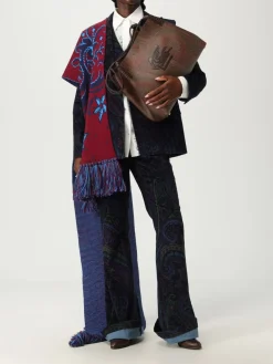 Borsa Libra Medium Paisley Etro in cotone spalmato