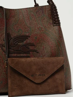 Borsa Libra Medium Paisley Etro in cotone spalmato