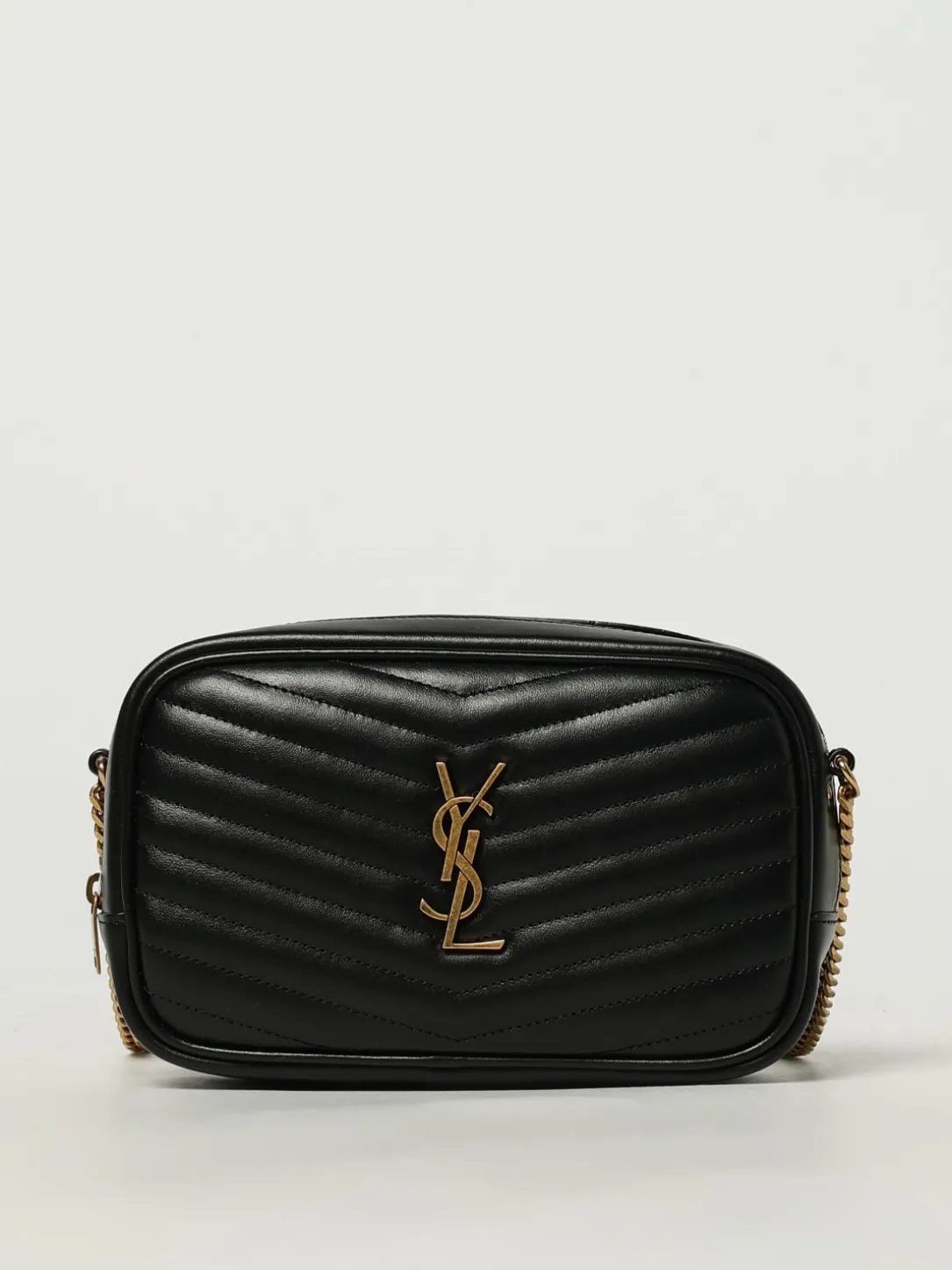 Borsa Lou Mini Saint Laurent in nappa trapuntata chevron