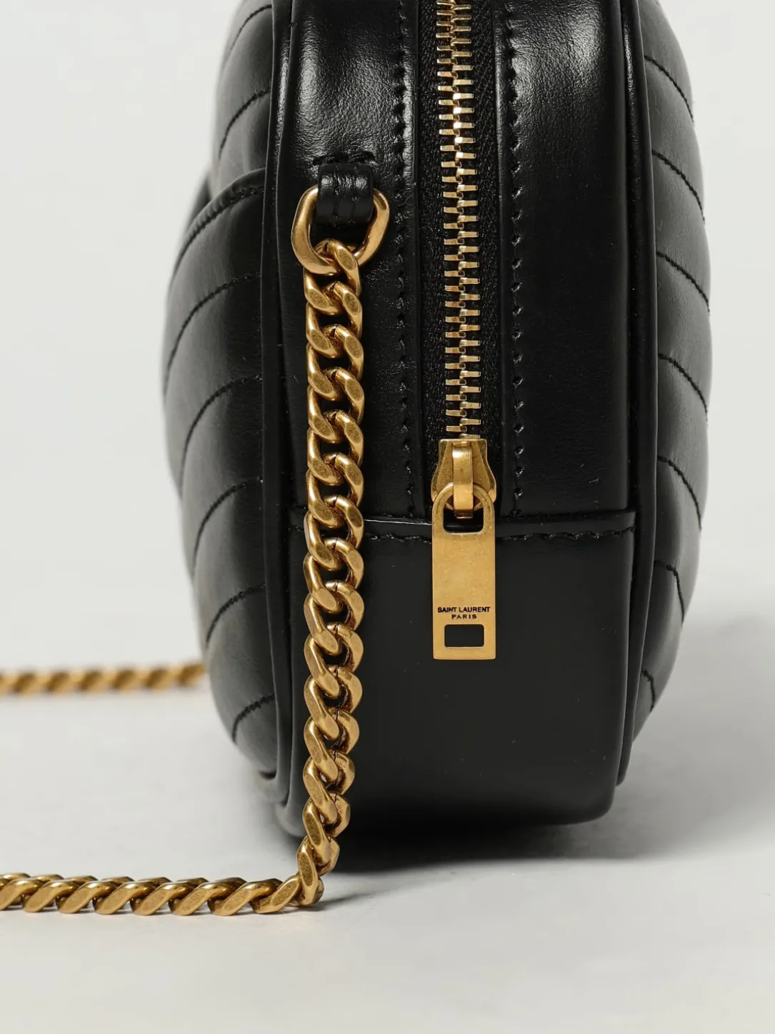 Borsa Lou Mini Saint Laurent in nappa trapuntata chevron