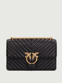 Borsa Love One Classic Medium Pinko in nappa matelassé chevron