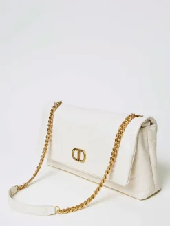 Borsa Madison Twinset in pelle trapuntata chevron