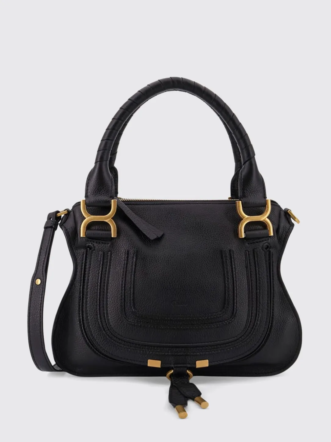 Borsa Marcie Small Chloé in pelle a grana