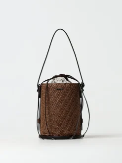 Borsa Max Mara in rafia e pelle