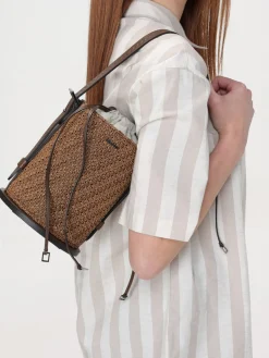 Borsa Max Mara in rafia e pelle