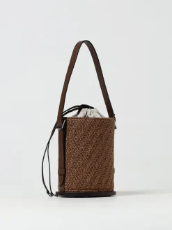 Borsa Max Mara in rafia e pelle