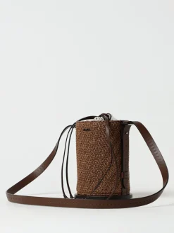 Borsa Max Mara in rafia e pelle