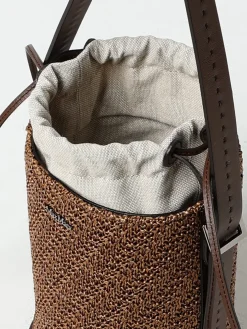 Borsa Max Mara in rafia e pelle