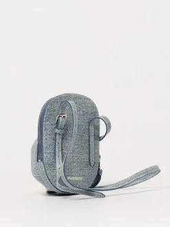 Borsa Midi Cap JW Anderson in pelle stampa denim