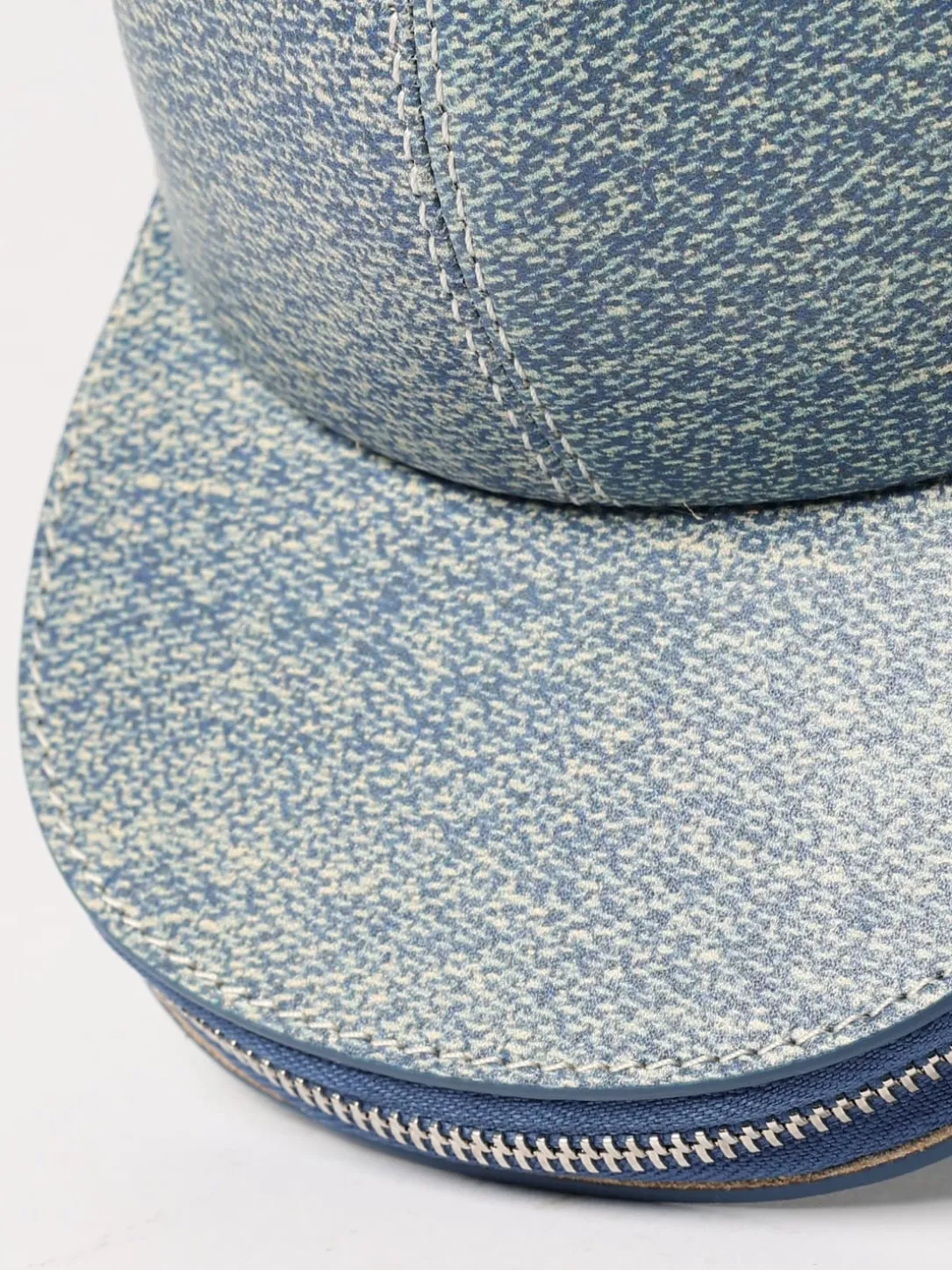 Borsa Midi Cap JW Anderson in pelle stampa denim