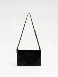 Borsa mini a tracolla Twinset in eco pelliccia