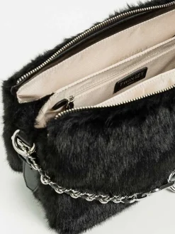 Borsa mini a tracolla Twinset in eco pelliccia