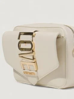 Borsa mini in pelle sintetica saffiano Love Moschino