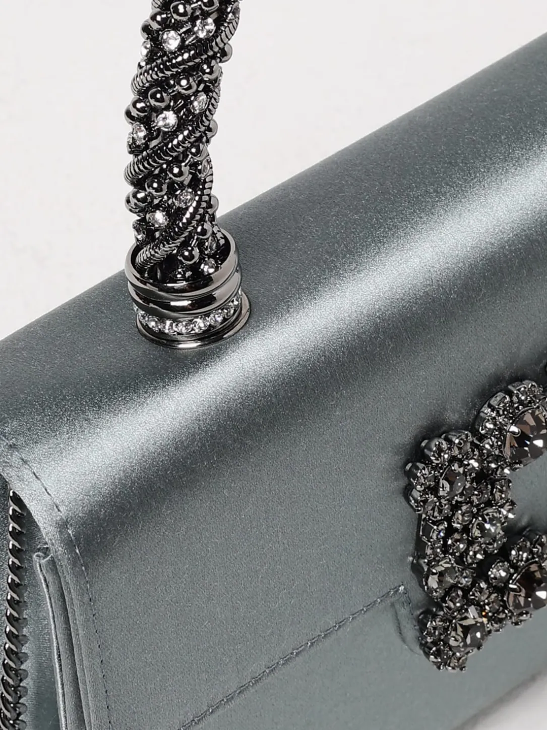 Borsa Mini Jewel Efflorescence Roger Vivier in raso