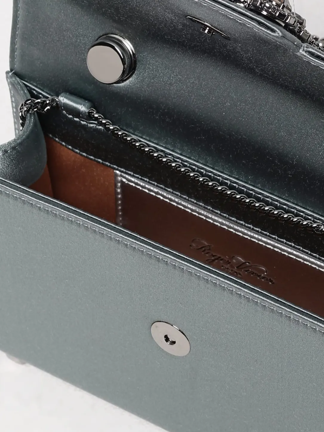 Borsa Mini Jewel Efflorescence Roger Vivier in raso