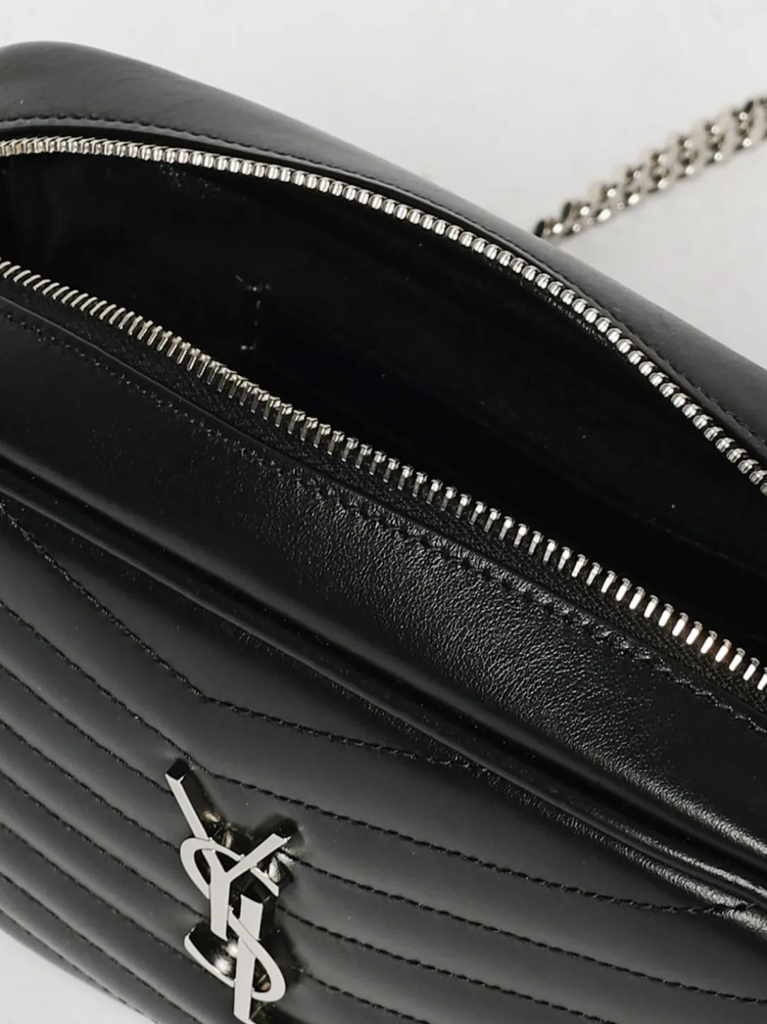 Borsa Mini Lou Saint Laurent in nappa trapuntata chevron