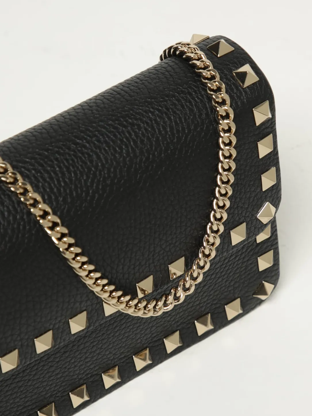 Borsa Mini Rockstud Valentino Garavani in pelle a grana