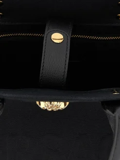 Borsa Mini Shopper La Medusa Versace in canvas e pelle