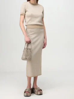 Borsa Mon Tresor Fendi in pelle e nylon a rete con monogram FF