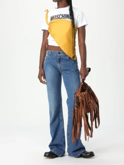 Borsa Moschino Couture in pelle con frange