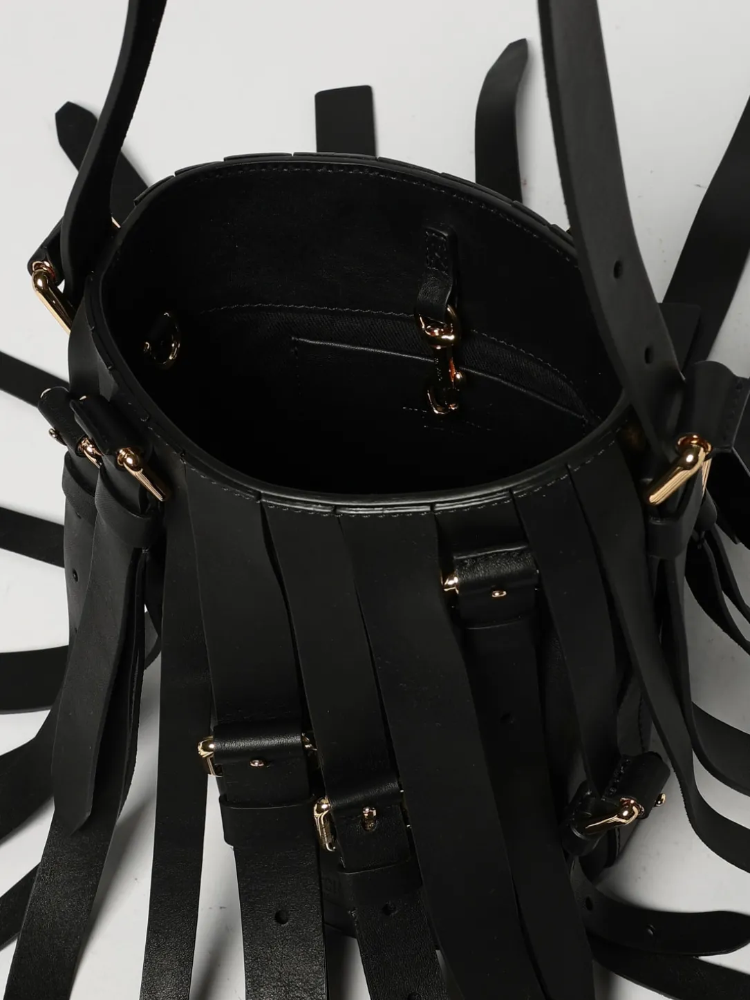 Borsa Moschino Couture in pelle con frange