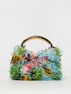 Borsa Moschino Couture in misto cotone con stampa floreale astratta