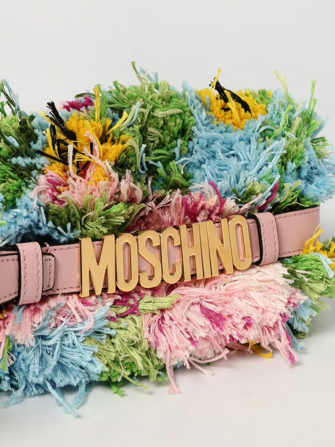 Borsa Moschino Couture in misto cotone con stampa floreale astratta