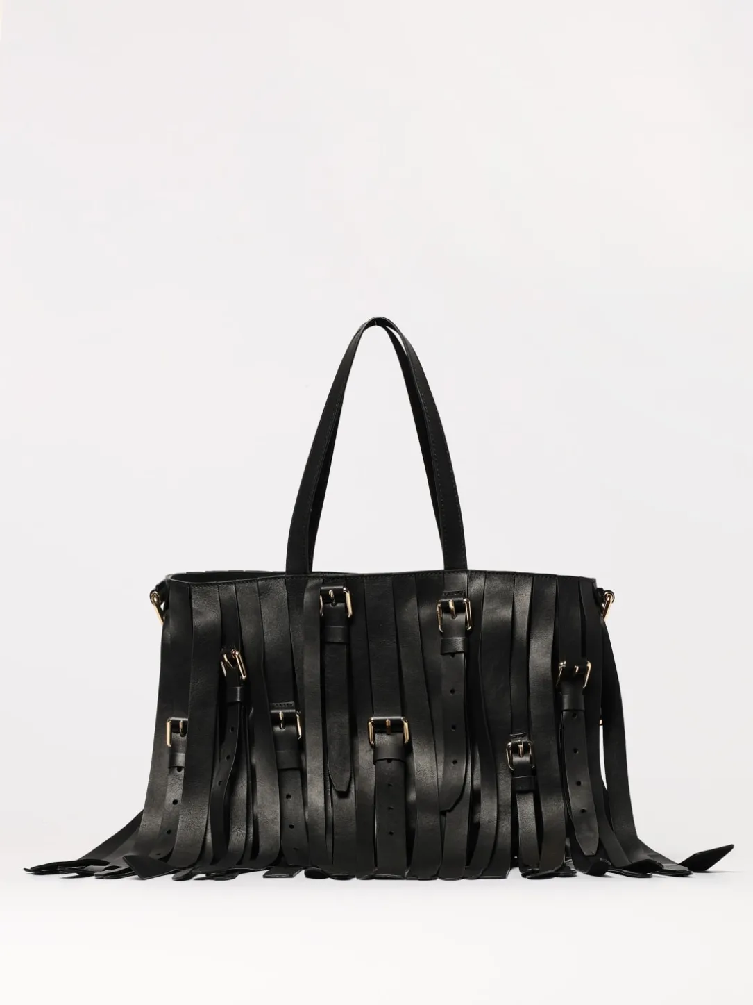 Borsa Multibelts Moschino Couture in pelle con frange e fibbie