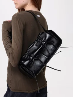 Borsa Multipocket Acne Studios in pelle arricciata con fiocchi