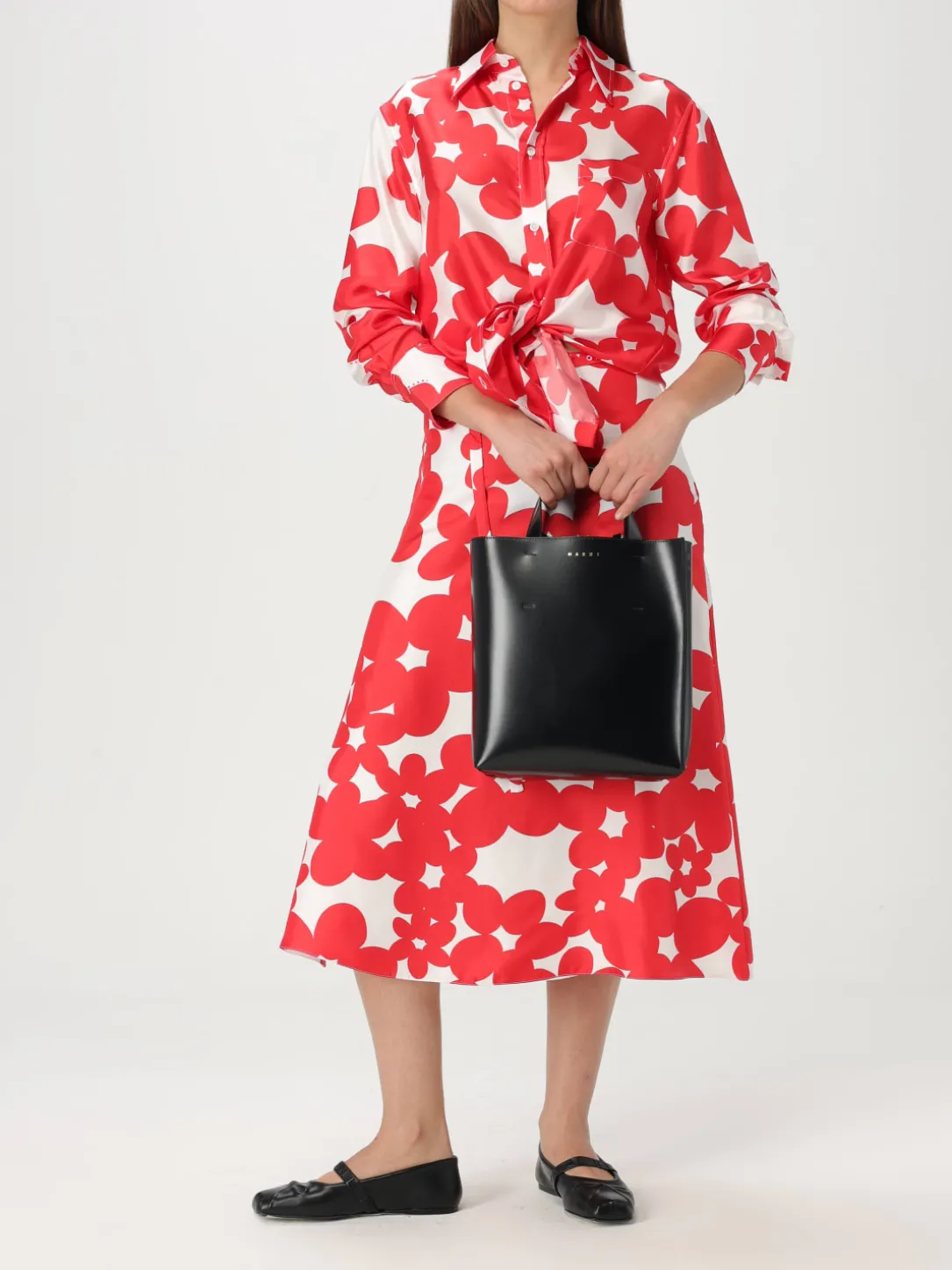 Borsa Museo Marni in pelle spazzolata