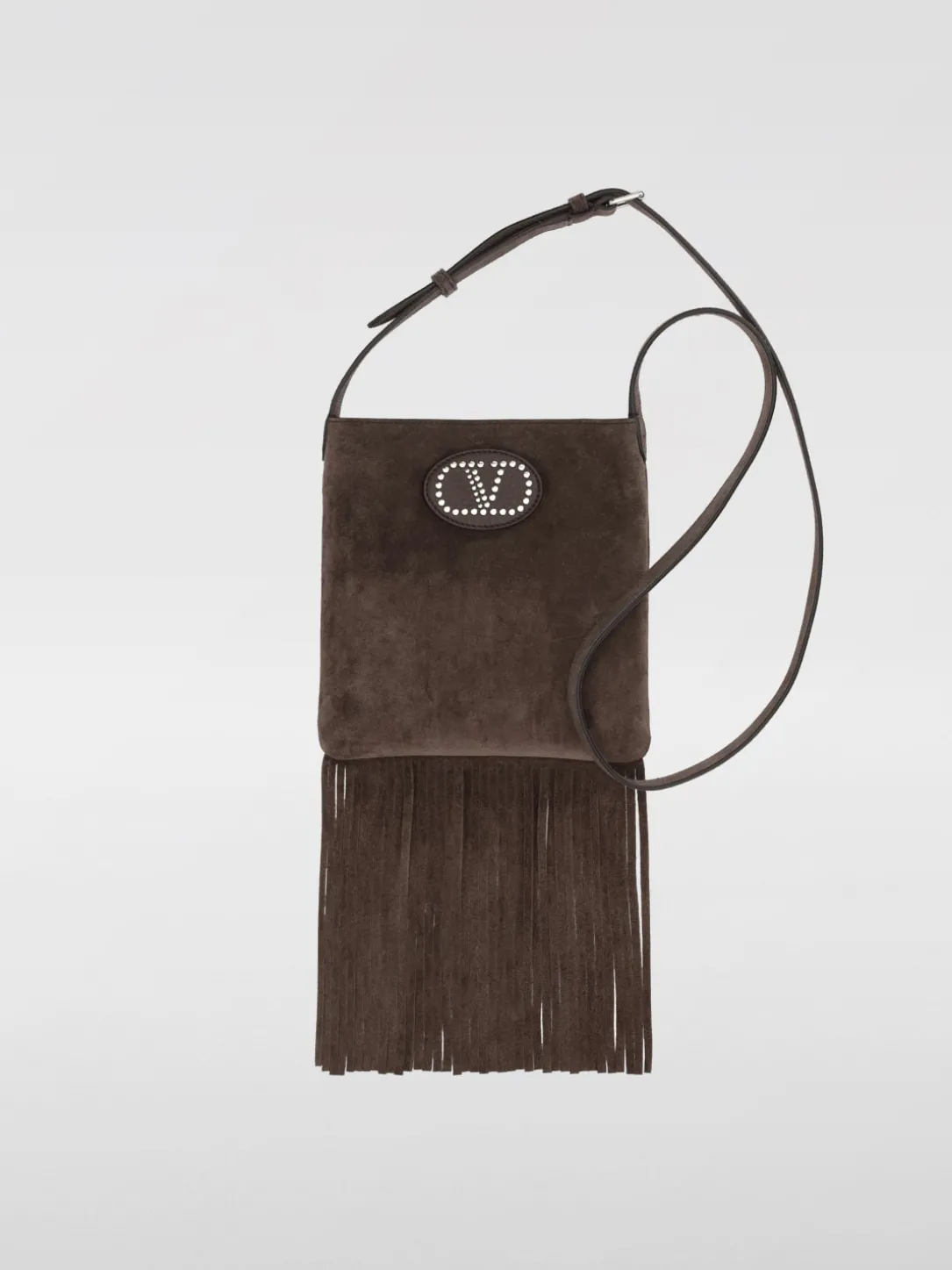 Borsa Nellcôte Valentino Garavani in camoscio con frange