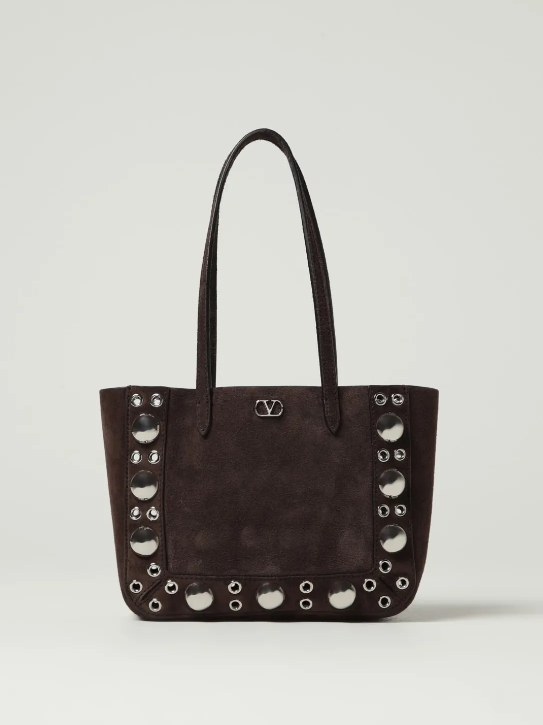 Borsa Nellcôte Valentino Garavani in camoscio con borchie applicate